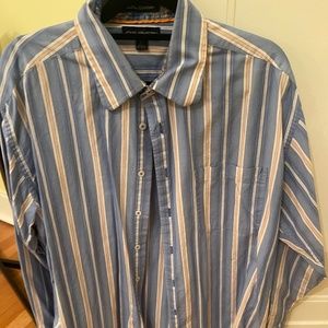 Men's JOHN ASHFORD long sleeved button down shirt, size L